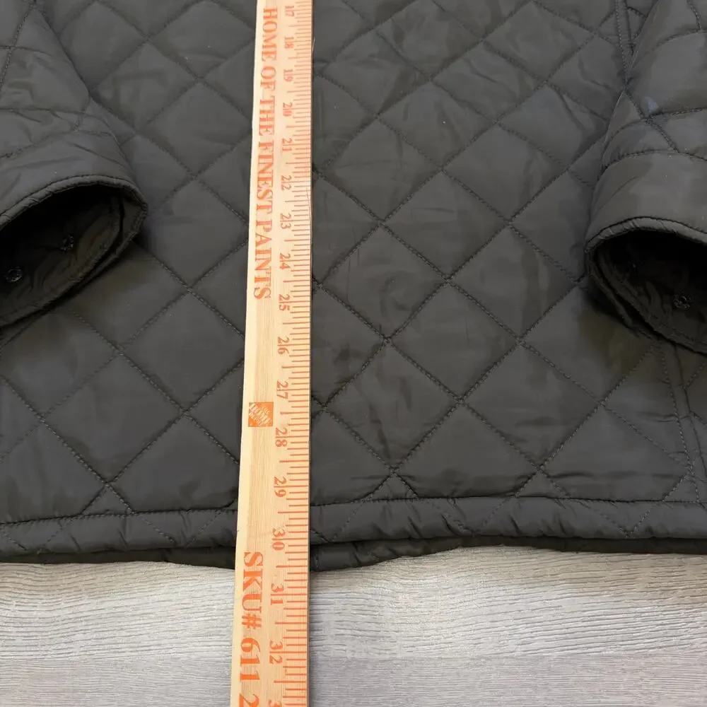 Cole Haan Signature Quilted Mixed Media‎ Utility Jacket Mens M Navy Olive